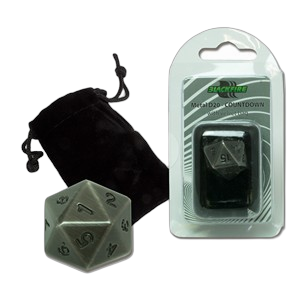 Blackfire Spindown D20 Die (Antique Silver)