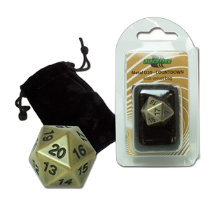 Blackfire Spindown D20 Die (Antique Gold)