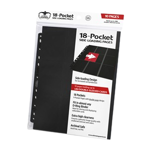 10 Ultimate Guard 18-Pocket Side-Loading Pages (Black)