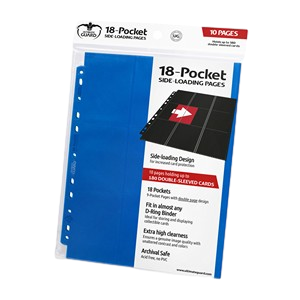 10 Ultimate Guard 18-Pocket Side-Loading Pages (Blue)