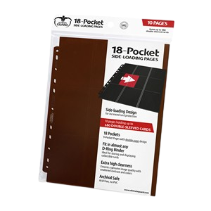 10 Ultimate Guard 18-Pocket Side-Loading Pages (Brown)