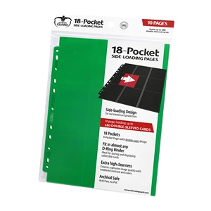 10 Ultimate Guard 18-Pocket Side-Loading Pages (Green)