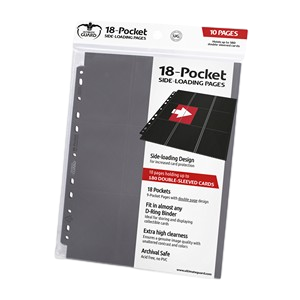 10 Ultimate Guard 18-Pocket Side-Loading Pages (Gray)