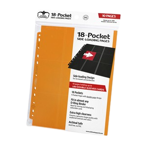 10 Ultimate Guard 18-Pocket Side-Loading Pages (Orange)