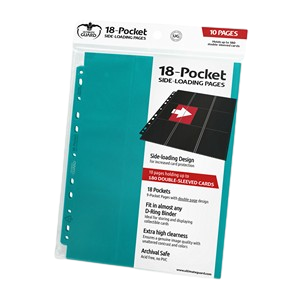 10 Ultimate Guard 18-Pocket Side-Loading Pages (Petrol)