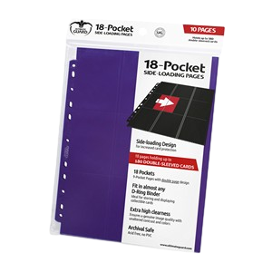 10 Ultimate Guard 18-Pocket Side-Loading Pages (Purple)