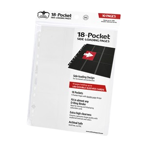 10 Ultimate Guard 18-Pocket Side-Loading Pages (White)