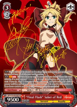 "Final Flash" Saber of Red (V.2 - Special Rare)