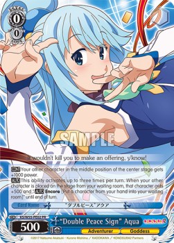 "Double Peace Sign" Aqua