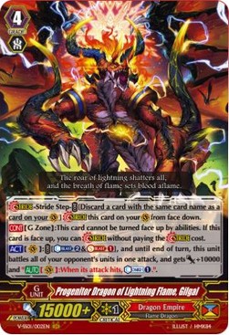 Progenitor Dragon of Lightning Flame, Gilgal [V Format] (V.1 - Generation Rare)