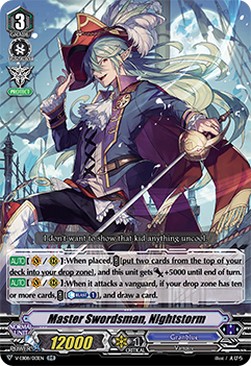 Master Swordsman, Nightstorm [V Format] (V.1 - Double Rare)