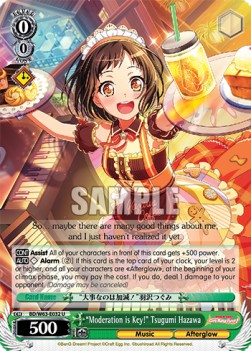 "Moderation is Key!" Tsugumi Hazawa (V.1 - Uncommon)