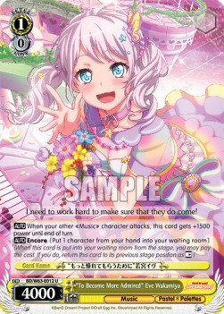 “To Become More Admired” Eve Wakamiya (V.1 - Uncommon)