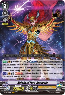 Knight of Fury, Agravain [V Format] (V.1 - Vanguard Rare)