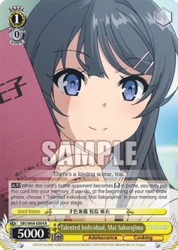 Talented Individual, Mai Sakurajima (V.1 - Rare)