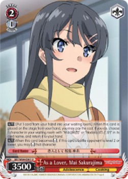 As a Lover, Mai Sakurajima