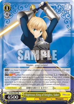 Righteous King of Knights, Saber (V.1 - Double Rare)