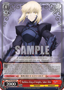 Ruthless King of Knights, Saber Alter (V.1 - Double Rare)