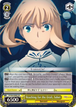 Reaching for the Grail, Saber (V.2 - Super Rare)