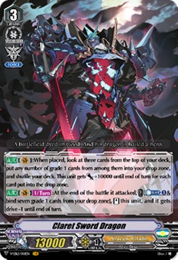 Claret Sword Dragon [V Format] (V.1 - Vanguard Rare)