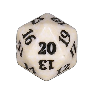 Game Night 2019: D20 Die (White)