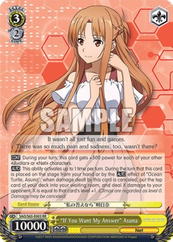 "If You Want My Answer" Asuna (V.1 - Double Rare)