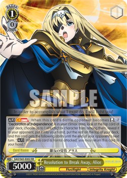 Resolution to Break Away, Alice (V.1 - Double Rare)