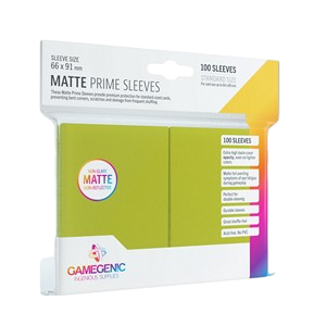 100 Gamegenic Matte Prime Sleeves (Lime Green)