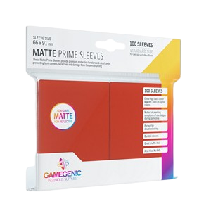 100 Gamegenic Matte Prime Sleeves (Red)