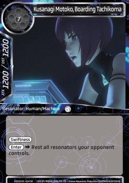 Kusanagi Motoko, Boarding Tachikoma (V.1 - Super Rare)