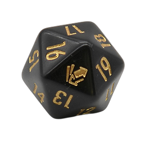 Cardmarket Opaque D20 Die (Black)