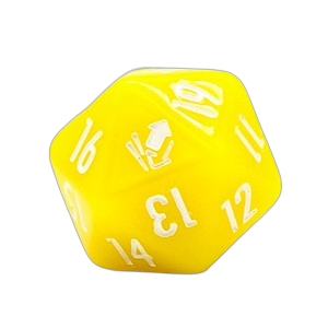 Cardmarket Opaque D20 Die (Yellow)