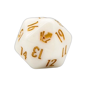 Cardmarket Opaque D20 Die (White)