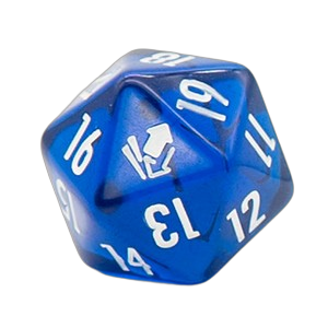 Cardmarket Transparent D20 Die (Blue)