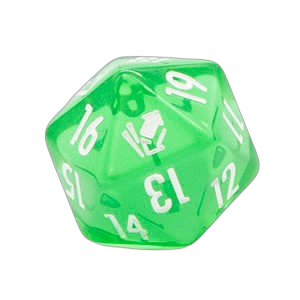 Cardmarket Transparent D20 Die (Green)