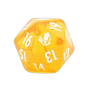 Cardmarket Transparent D20 Die (Orange)