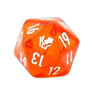 Cardmarket Transparent D20 Die (Red)