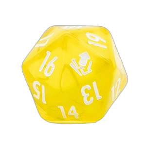 Cardmarket Transparent D20 Die (Yellow)