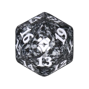 Zendikar Rising: D20 Die (Black)