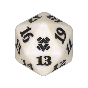 Zendikar Rising: D20 Die (White)