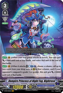 Vampire Princess of Night Fog, Nightrose [V Format] (V.1 - Vanguard Rare)