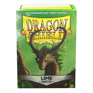 100 Dragon Shield Sleeves - Matte Lime