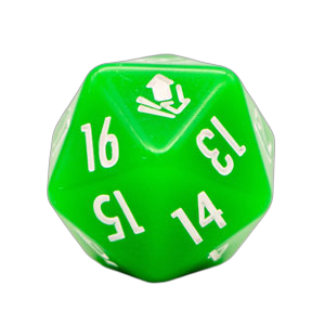 Cardmarket Opaque D20 Die (Green)