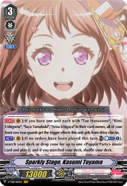 Sparkly Stage, Kasumi Toyama [V Format] (V.1 - Vanguard Rare)