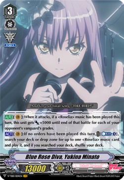 Blue Rose Diva, Yukina Minato [V Format] (V.1 - Vanguard Rare)