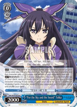 "For the Sky and the Sword" Tohka (V.1 - Rare)