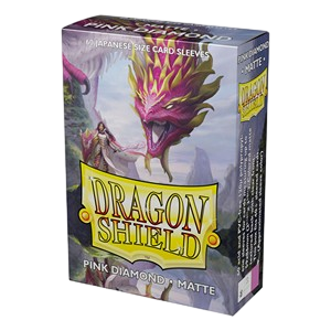 60 Small Dragon Shield Sleeves - Matte Pink Diamond