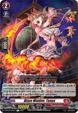 Blaze Maiden, Tanya [D Format] (V.1 - Rare)