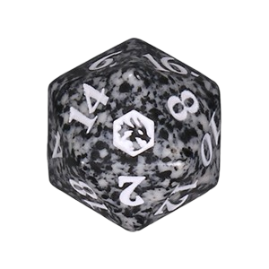 Adventures in the Forgotten Realms: D20 Die (Black)