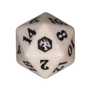 Adventures in the Forgotten Realms: D20 Die (White)